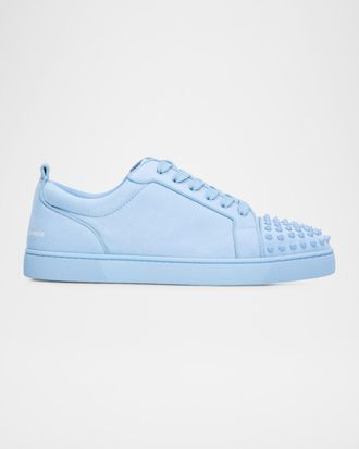 Christian Louboutin Men & apos;s Louis Jr Spikes Suede Low-Top Sneakers