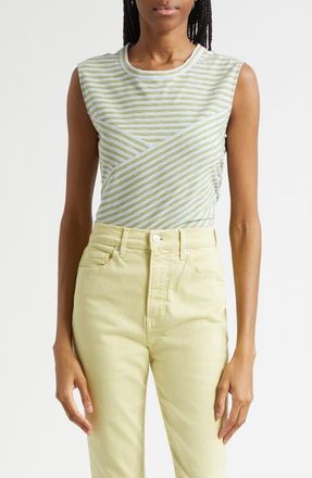 Veronica Beard Johana Stripe Side Ruched T-Shirt in Banded Stripe at Nordstrom, Size X-Small