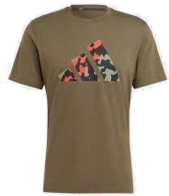 adidas Train Essentials Seasonal Logo Training T-Shirt Asia Sizing Olive Green IB8257
