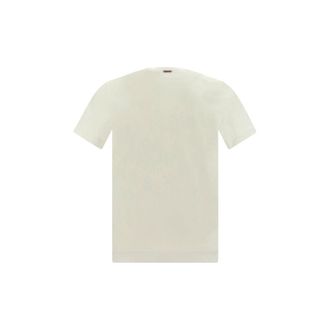 Ermenegildo Zegna Mens White Cotton T-Shirt