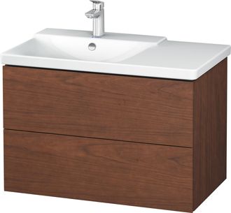 Duravit Duravit L-cube Mueble De Pared De 820mm De Ancho, Profundidad 481, 2 Cajones, Cabe p3 Comfort Art&iacute;culo 233385, Cuenca Izquierda, Color: Chapa De Mader