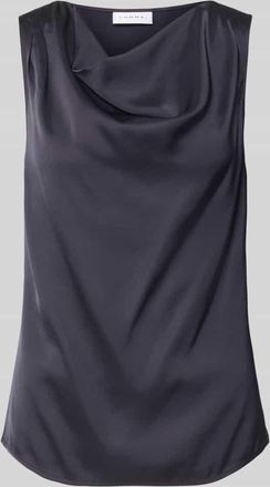 Comma Blusentop mit Wasserfall-Ausschnitt in Marine, Gr&ouml;&szlig;e 34