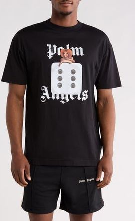 Palm Angels Dice T-Shirt in Black White at Nordstrom Rack, Size Xx-Large