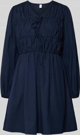 Vero Moda Knielanges Kleid aus Bio-Baumwolle Modell EBBA in Marine, Gr&ouml;&szlig;e 34