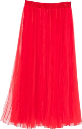 Styland Gonna midi plissettata - Rosso