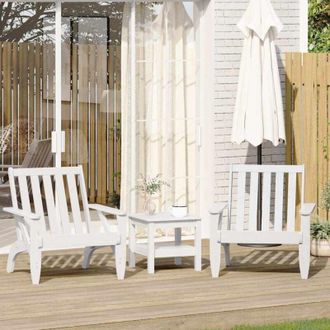 vidaXL Vidaxl - Sedie Adirondack da Giardino 2pz Bianche Legno Massello di Pino