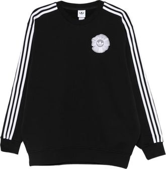 adidas Sweater met streepdetail applicatie - Zwart