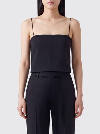 Forte_Forte Top a fascia cropped in misto lino con laccetti da annodare