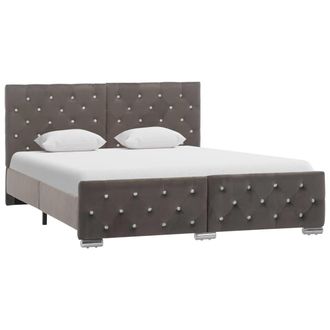vidaXL Giroletto Grigio In Velluto 140x200 Cm - Vidaxl