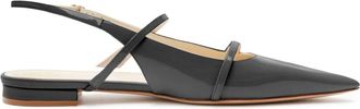 Alexandre Birman Tita slingback flat pumps - women - Leather/Leather/Calf Leather - 37.5 - Black