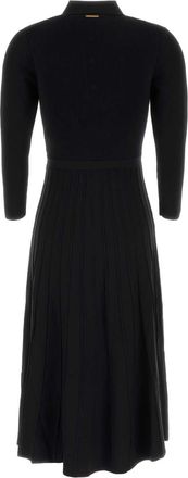 Michael Kors Womens Polo Flare Midi Dress Black Abiti