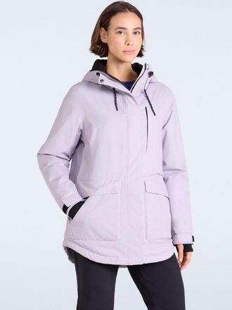 Mountain Warehouse Tignes Womens Snow Jacket Breathable Waterproof Winter Coat Purple - Size 12 UK