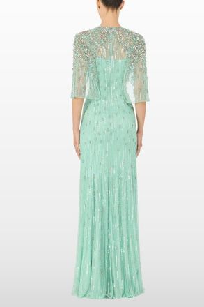 Jenny Packham Astra Sequin-Embellishment Maxi Dress in Mint at Nordstrom, Size 16 Uk