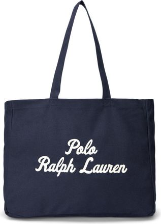 Polo Ralph Lauren logo-embroidered cotton tote bag - men - Cotton - One Size - Blue
