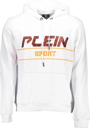 Plein Sport Witte Hoodie met Print - Heren - Sportshirts - Wit - 2XL - Fitness