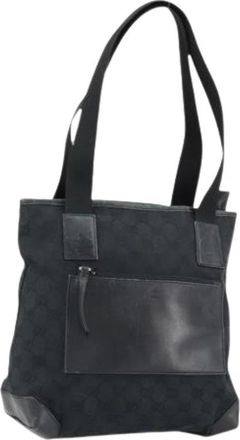 Gucci Pre-owned Canvas Tote Bag - Dames - Vintage Shopper - Zwart - ONE Size - Vintage