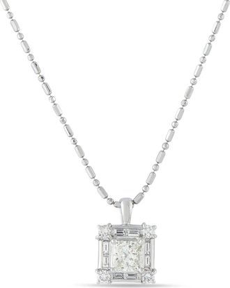 Luxury Bazaar diamond platinum necklace - Silver
