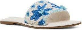 Anne Klein Brianne Slide Sandal in White/Blue at Nordstrom Rack, Size 7.5