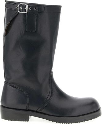 Dries Van Noten Schoenen, Heren, Zwart, 41 EU, Leer, Biker Boots