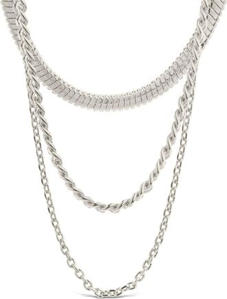 Sterling Forever Brenna Layered Chain Necklace