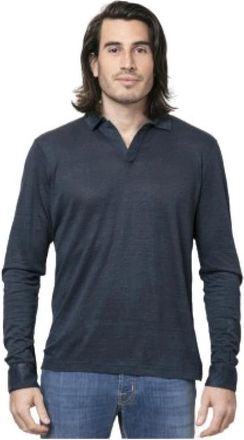 Gran Sasso Polo Shirt - Heren - Polos - Blauw - XL - Linnen - Tops