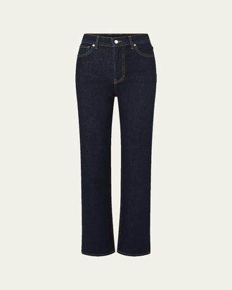 Veronica Beard Leah Mid-Rise Straight Jeans