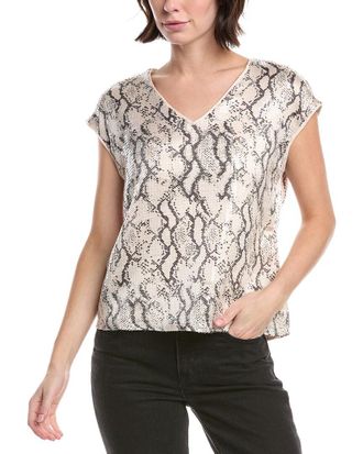 Vince Camuto Floral Sequin Top