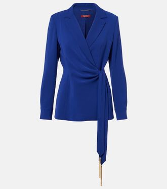 Max Mara Elegante Skipper cady wrap blazer