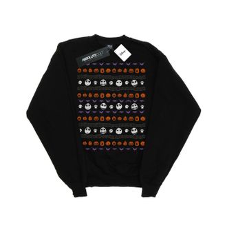 Disney Heren Nightmare Before Christmas Halloween Pictogrammen Sweatshirt (Zwart)