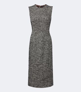 Dolce & Gabbana Wool and silk-blend tweed midi dress