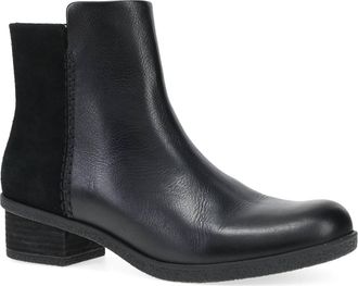 Dansko Womens Denay. Boots In Black Waterproof Milled Boot