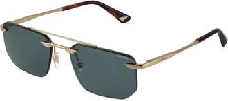 Police Splu 76 0300 Zonnebril - Heren - Zonnebrillen - Geel - 57 MM - Accessoires