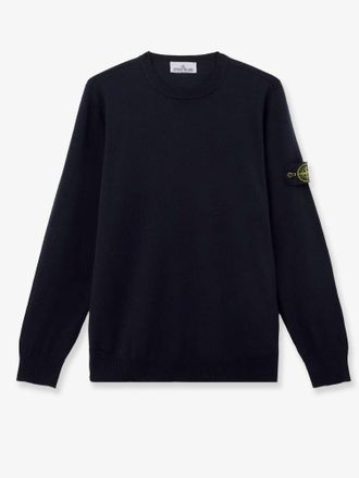 Stone Island Maglia in lana con patch logo laterale - STONE ISLAND - gender_Man