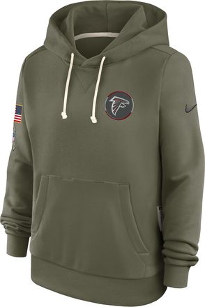 Nike Atlanta Falcons Salute to Service Sideline Nike Womens Dri-FIT NFL Pullover Hoodie in Brown | 03C32DHA22-ACE