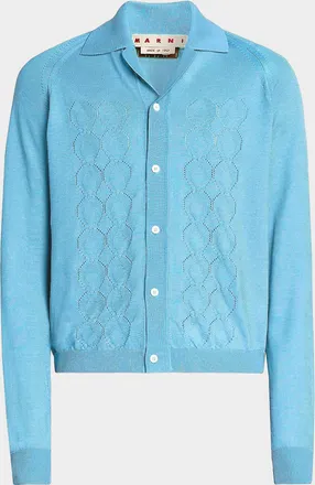 Marni Men & apos;s Pointelle Knit Cardigan