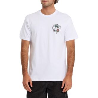 Quiksilver HI Hula Sunset Cotton Graphic T-Shirt in White at Nordstrom, Size Xx-Large