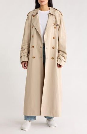Denimist Oversize Trench Coat in Khaki at Nordstrom Rack, Size Medium