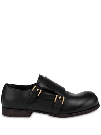 Moschino classic monk shoes - men - Calf Leather/Calf Leather/Calf Leather - 42 - Black