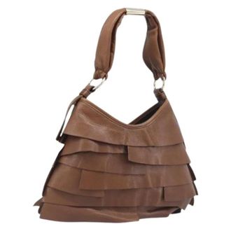 Saint Laurent Pre-owned Vintage Schoudertas - Dames - Pre-owned - Bruin - Maat: ONE Size Leer