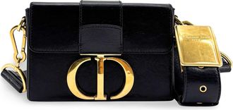 Dior 30 Montaigne Box Leather Black Calfskin Handbag (Pre-Owned)