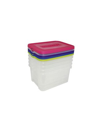 Allibert Lote De 3 Cajas Transparentes De 50 Litros Con Tapas