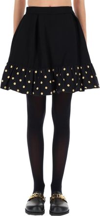 Moschino Black Polka Dot Above Knee Skirt