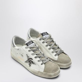 Golden Goose Golden Gänse Superstar -Sneaker mit Zebra -Pony -Haarstern