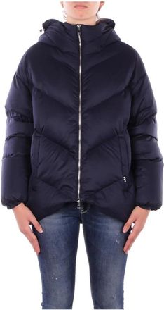 Add Down Jacket - Dames - Gewatteerde jassen - Blauw - S - Leer - Jassen