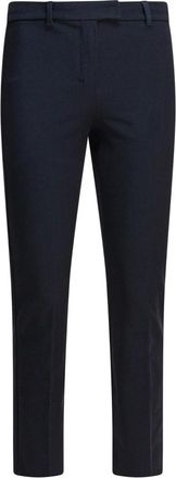 Max Mara Blauwe stijlvolle broek voor vrouwen - Dames - Slim Fit Broeken - Blauw - L - Katoen - Broeken