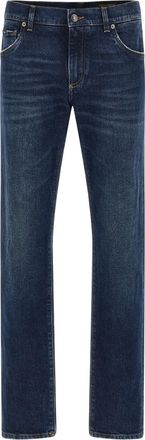 Dolce & Gabbana Logo Plaque Jeans Blu-Uomo