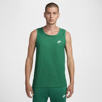 Nike Mens Nike Sportswear Club Tank Top in Green | BQ1260-365