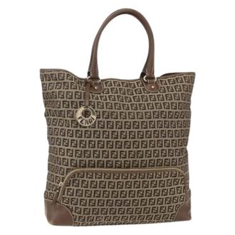 Fendi Pre-owned Canvas Tote - Dames - Vintage Shopper - Beige - ONE Size - Vintage
