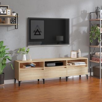 Berkfield Home TV Cabinet Sonoma Oak 150x30x44.5 cm Engineered Wood in Brown