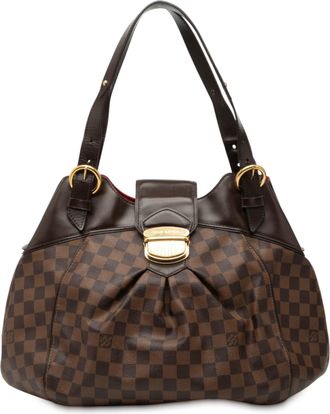 Louis Vuitton Pre-owned Womens Damier Ebene Sistina Gm - Dark Brown Textile - One Size